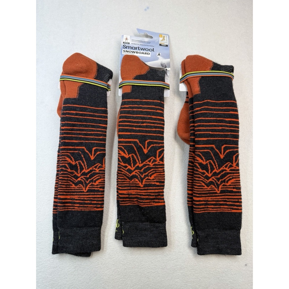 Smartwool 3 Pairs Snowboard Iguchi Pattern Over The Calf Socks Size Large NEW